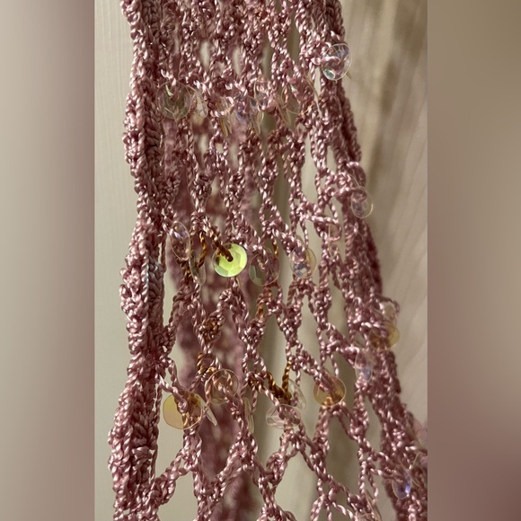 RARE vintage hollister sequin net skinny scarf - Picture 5 of 7